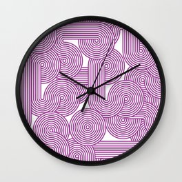 Seamless pattern of modern linear circles Wall Clock