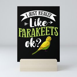 Parakeet Bird Budgie Cage Training Care Mini Art Print