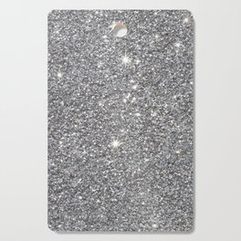 silver shine glitter Cutting Board