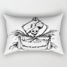 Funny halloween skeleton: Time to get spooky Rectangular Pillow