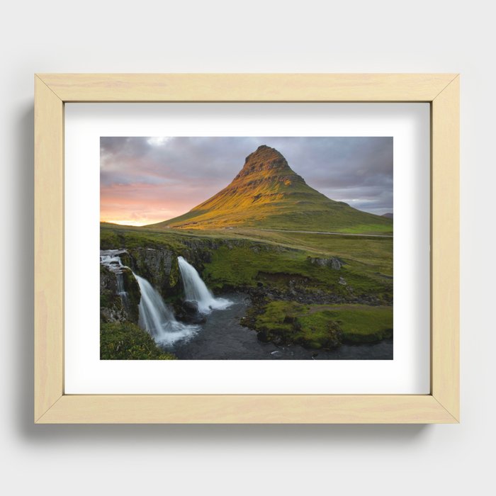Kirkjufell at Sunset Recessed Framed Print