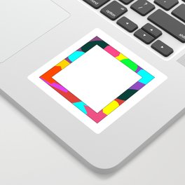 colored frame abstract Sticker