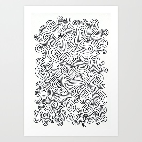 B and W Art Print
