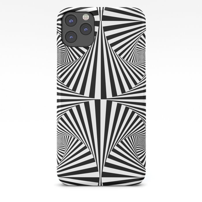Black And White Retro Optical Illusion iPhone Case
