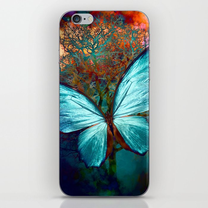 The Blue butterfly iPhone Skin