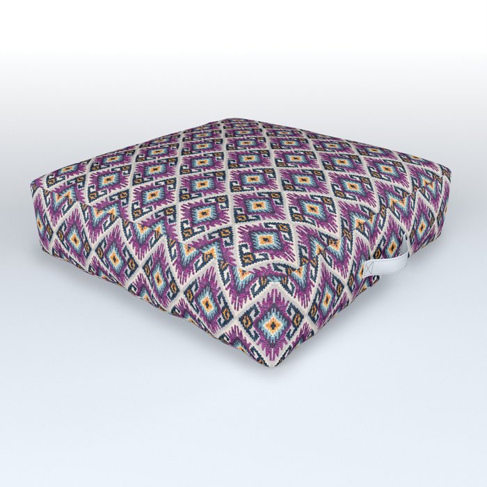 Purple Color Heritage Oriental Traditional Bohemian Moroccan Fabric Style Outdoor Floor Cushion