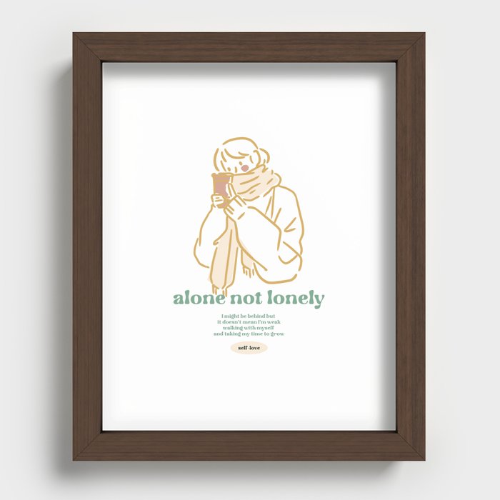 alone not lonely Recessed Framed Print