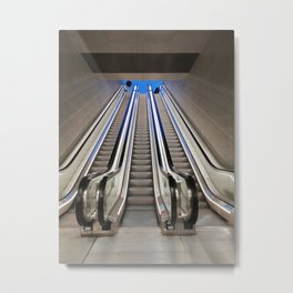 Subway escalators Metal Print