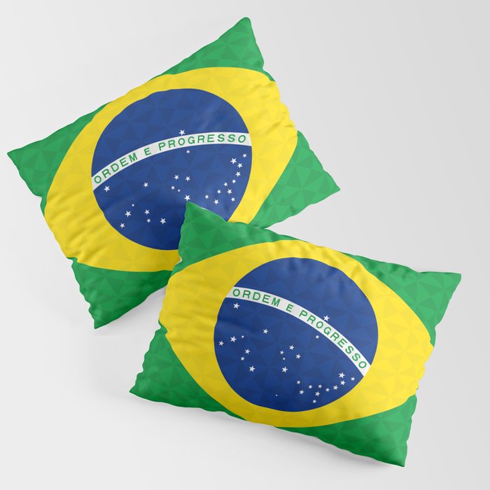 Brazilian Geometric Graphic Flag Pillow Sham