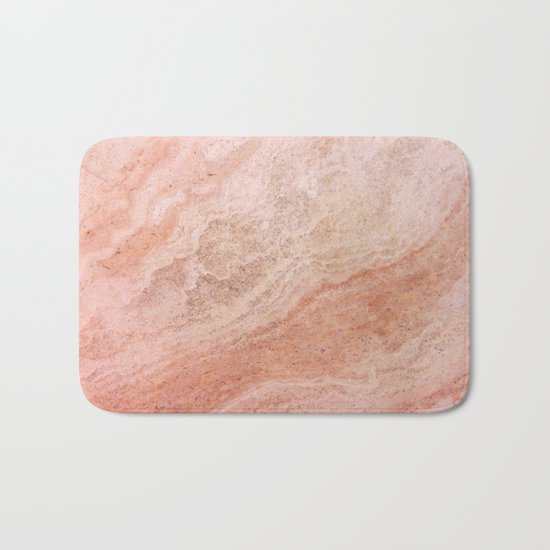 Polished Rose Gold Marble Bath Mat