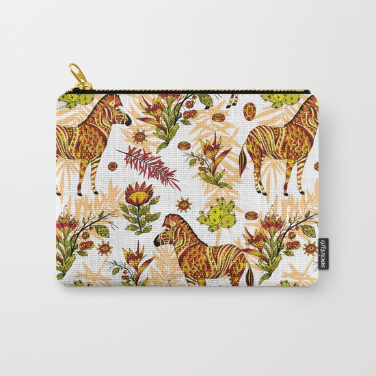 Zebras white pattern Carry-All Pouch