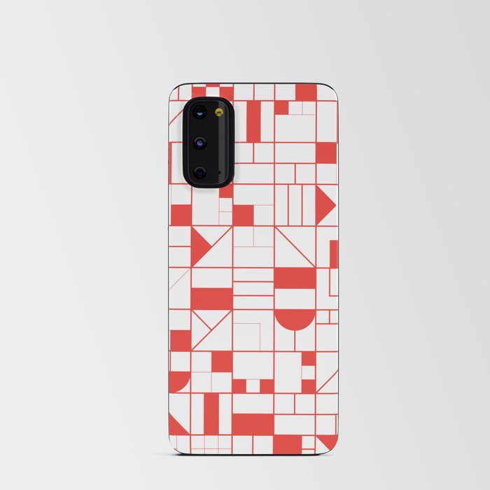 Abstract Pattern Red Android Card Case
