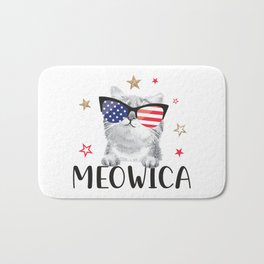 Meowica Independence Day Cat Bath Mat