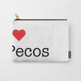 I Heart Pecos, TX Carry-All Pouch | Ilovepecos, Heart, Red, Tx, Typewriter, Iheartpecos, White, Graphicdesign, Love, Texas 