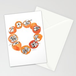 Persimmon Wreath Stationery Card
