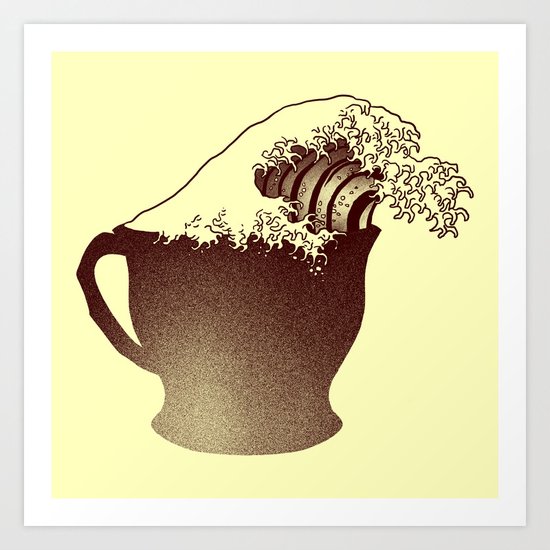 Coffee Wave Art Print