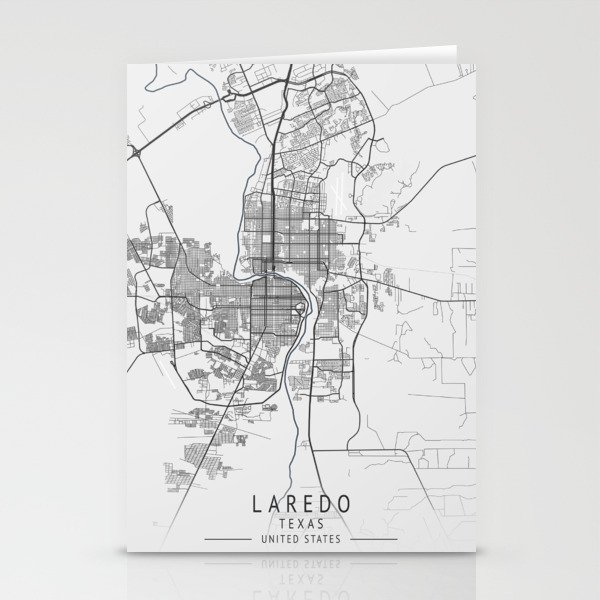 Laredo Texas city map Stationery Cards by Serenity by Alex Society6
