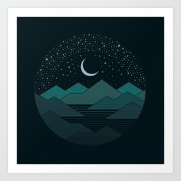 Between The Mountains And The Stars Art Print