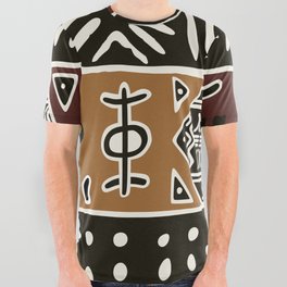 African mud cloth with elephants All Over Graphic Tee