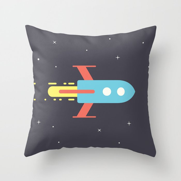 Rocket Throw Pillow