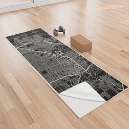 Lubbock City Map Yoga Towel