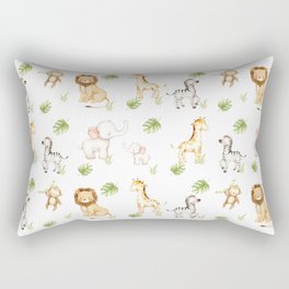 Safari Animals Baby Nursery Kids Rectangular Pillow