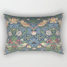 Strawberry Thief - Vintage William Morris Bird Pattern Rectangular Pillow