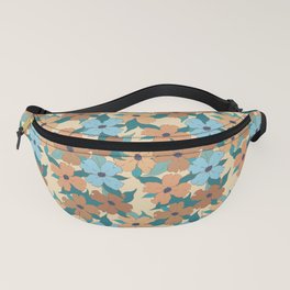 blue cream brown floral nautical dogwood symbolize rebirth and hope Fanny Pack