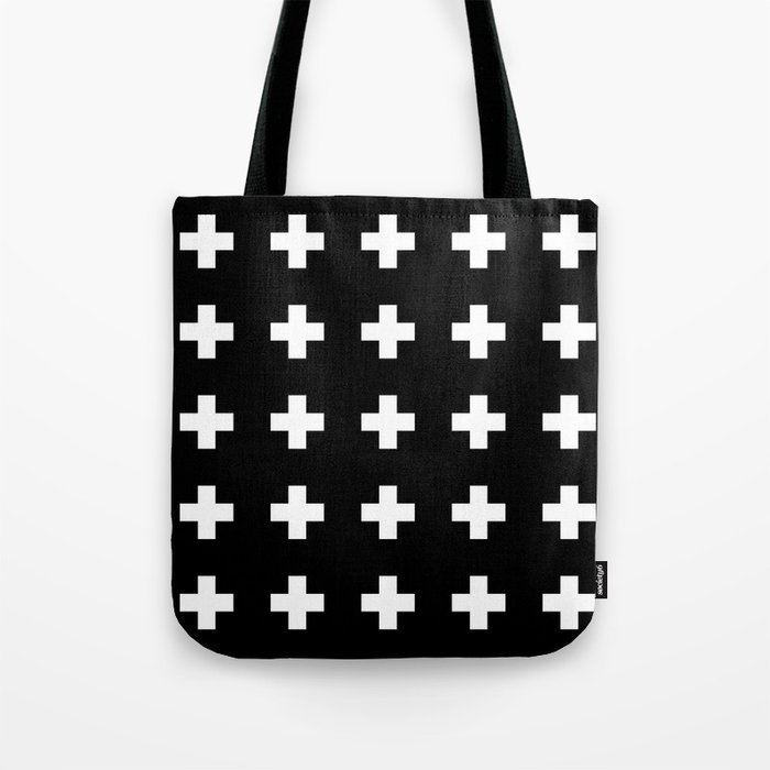 Swiss Cross Black Tote Bag