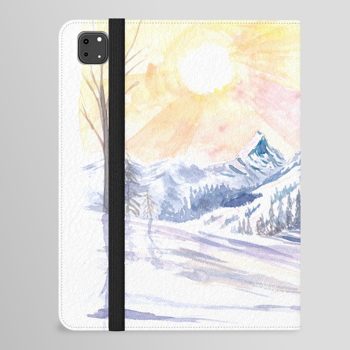 Lonely Winter Hideaway in cozy Mountain Lodge with Outdoor Pool iPad Folio Case
