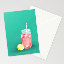 pink lemonade jar Stationery Card