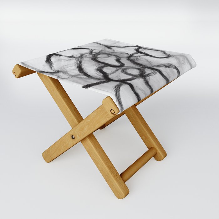 Expressionist Painting. Abstract 131. Folding Stool