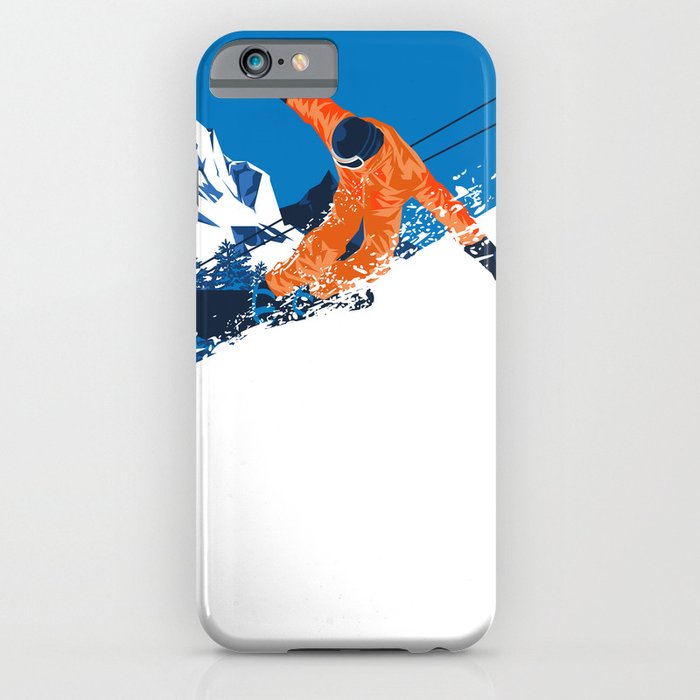Snowboard Orange iPhone Case
