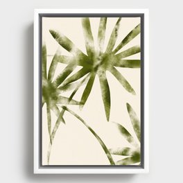 Palm Leaves Botanical Boho Shapes Framed Canvas