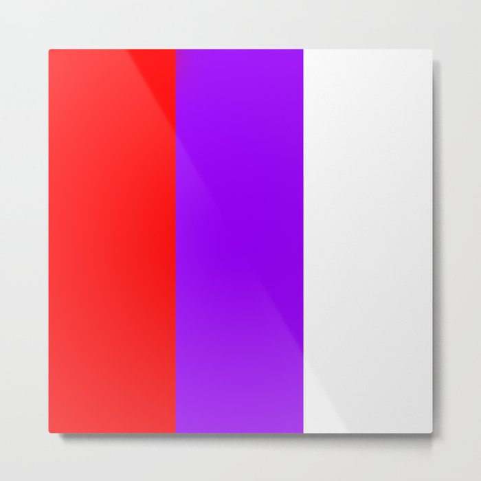 Team Color 7...red.purple.white Metal Print