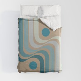 Abstraction_NEW_SUN_STREAM_RIVER_FLOW_LINE_POP_ART_0430C Duvet Cover