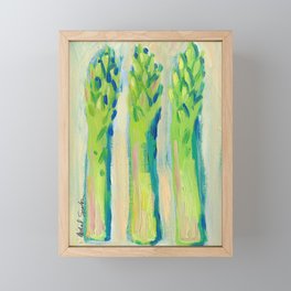Asparagus green Framed Mini Art Print