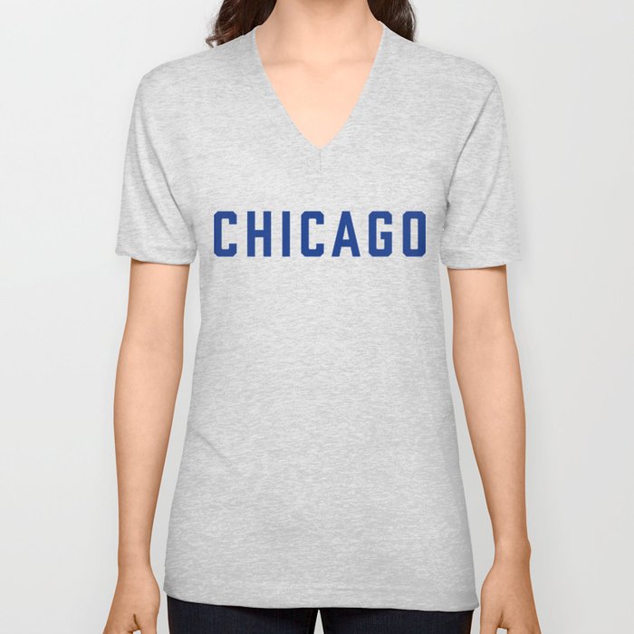 Chicago - Blue V Neck T Shirt