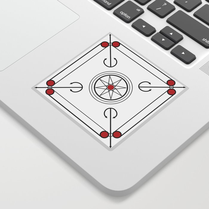 Carrom Board Sticker By Maisoonalsaleh Society6