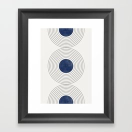 Geo Blue Balance Framed Art Print
