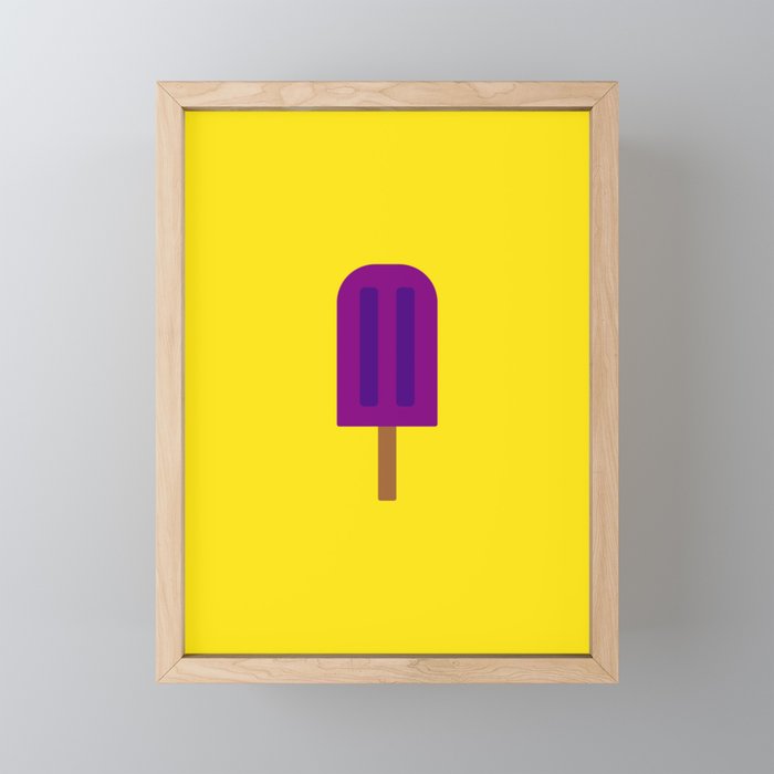 Grape Popsicle  Framed Mini Art Print