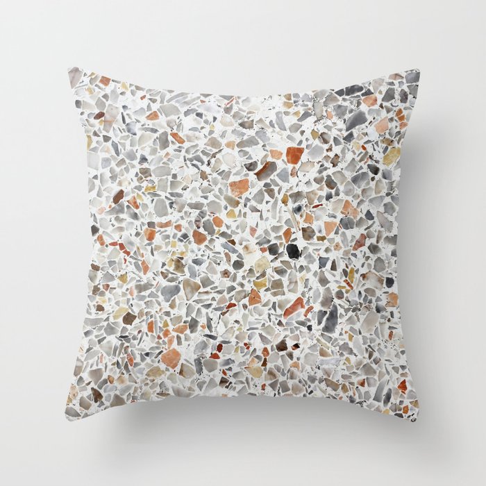 Terrazzo finish floor pattern Throw Pillow