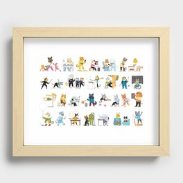 Cats with Careers (Everybody!) Recessed Framed Print