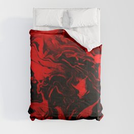 Vampire - red and black gradient swirl pattern Comforter