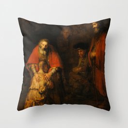 Return of the Prodigal Son, 1663-1665 by Rembrandt van Rijn Throw Pillow
