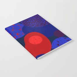 Terrazzo red blue purple night Notebook