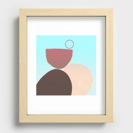 80s Arches and Circles Balance Recessed Framed Print