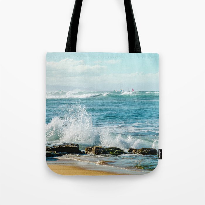 Hookipa Beach Blue Tote Bag