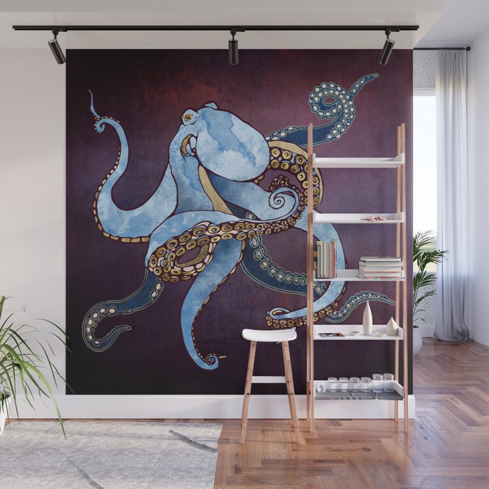 Metallic Octopus III Wall Mural