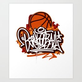 Basketball Typography With Graffiti Style Art Print | Graffiti, Cool, Word, Text, Sport, Inspiration, Typography, Lettering, Simple, Hipster 